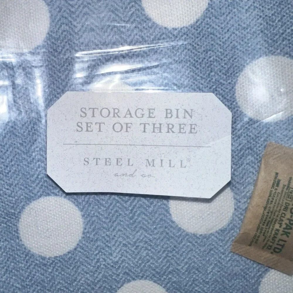 Steel Mill Storage Bin Set Of 3 - 10
